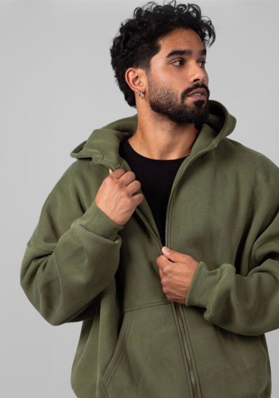 Comfrt Cloud Zip Hoodie, Olive Green, 2XL